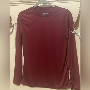 Mizuno Women’s Burgundy Performance Long Sleeve Size S